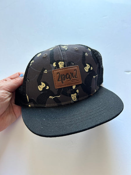 Deux Par Deux Monkey Trucker Hat • 6-24 months