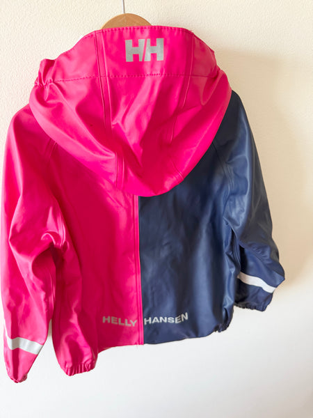 Helly Hansen Pink and Blue Rainjacket • 4 years