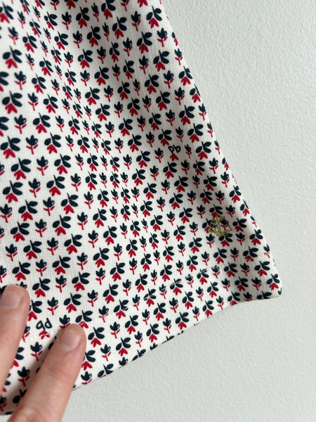 Petit Bateau Blue and Red Short Sleeve Sweatshirt Dress • 1-3 years