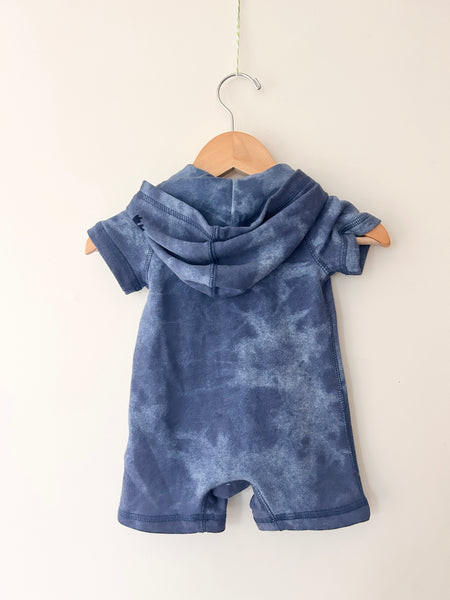 Roots Shorty Blue Hooded Romper • 0-3 months *