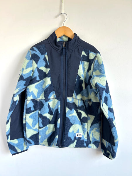 MEC Blue Patterned Fleece Zip Up Jacket • 9-11 years