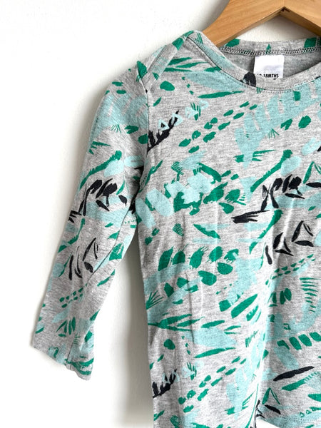 Bonds Grey/Green/Blue Pattern Shirt • 12-18 months