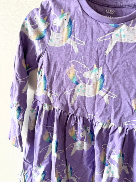 M&S Unicorn Dress • 3-4 years