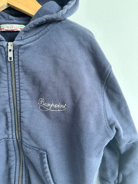 Bonpoint Zip Up Navy Hoodie • 3-4 years (104cm)