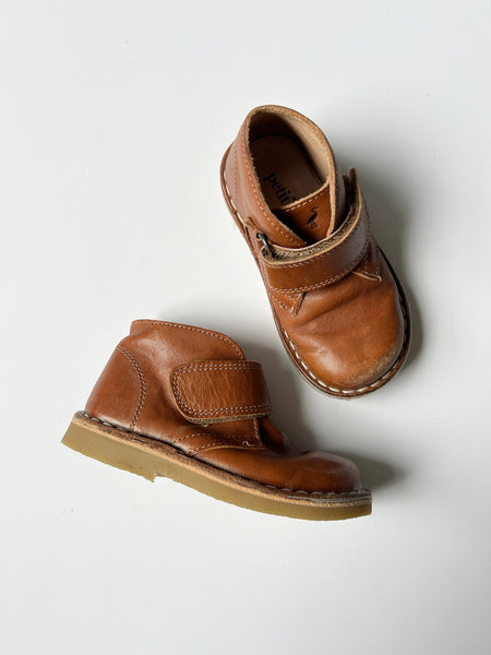 Petit Nord Copenhagen Velcro "Desert" Leather Boots • 7/7.5c (23EU)