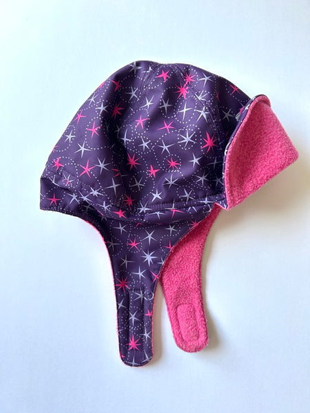 MEC Toaster Earflap Purple and Pink Fleece Lined Waterproof Winter Hat • 2-4 years (small)