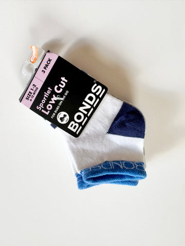 NEW Bonds Low Cut Sport Socks • 1-2 years