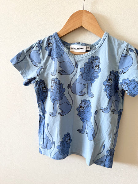 Mini Rodini Blue Lion T-Shirt • 3-5 years (104-110cm)