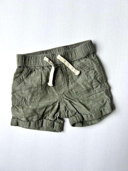 Gap Green Cotton Shorts • 6-12 months