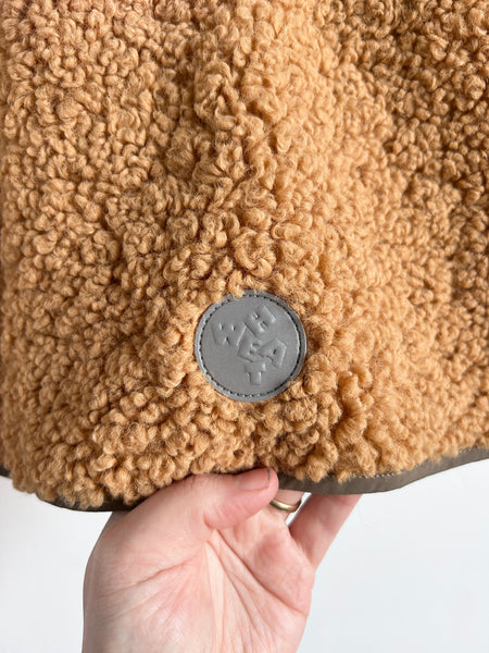 Wheat Cozy Anorak Style Pullover Cotton Lined Sweater • 4-6 years