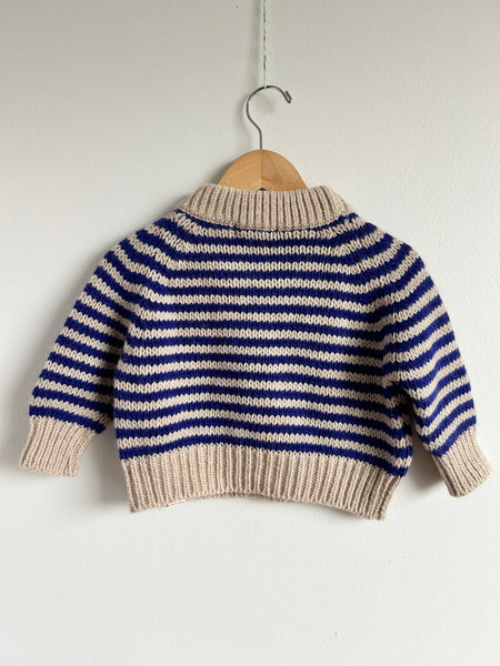 Tiny Cottons Boxy Wool Blend Striped Sweater • 2-3 years