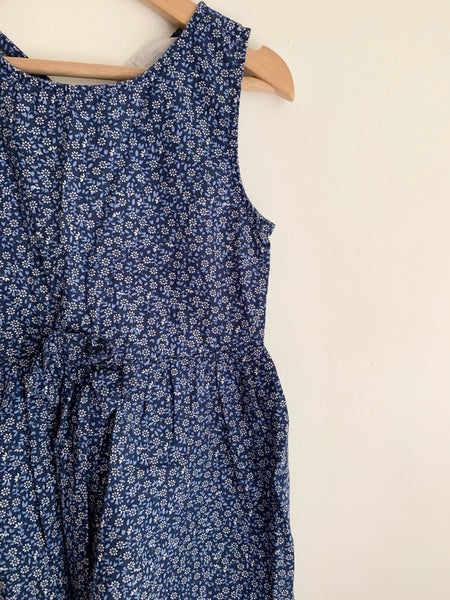 H&M Blue Floral Tank Dress • 3-4 years