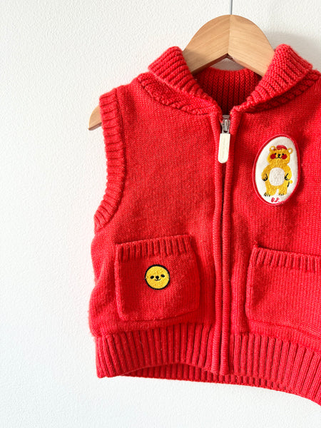 Bebe De Pino Red Wool Vest • 2-4 years