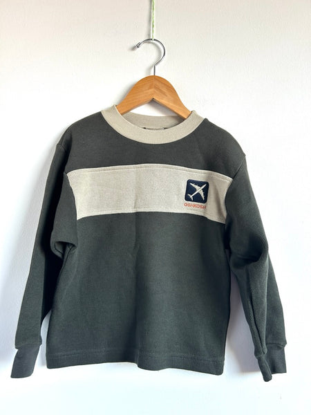 Vintage OshKosh Long Sleeve Thick Cotton Shirt with Plane • 2-3 years