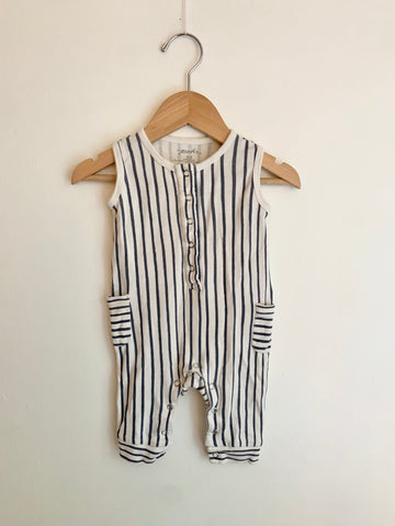 Pehr Striped Sleeveless Romper • 0-3 months