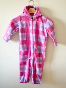 Columbia Plaid Fleece Bunting Suit • 18-24 months