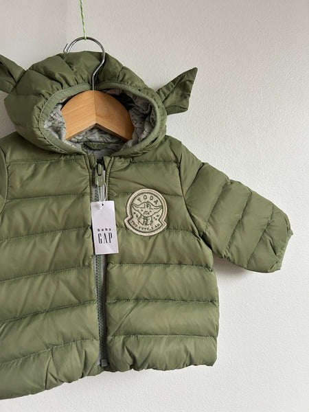 NEW Gap x Disney Yoda Down Hooded Jacket • 0-6 months