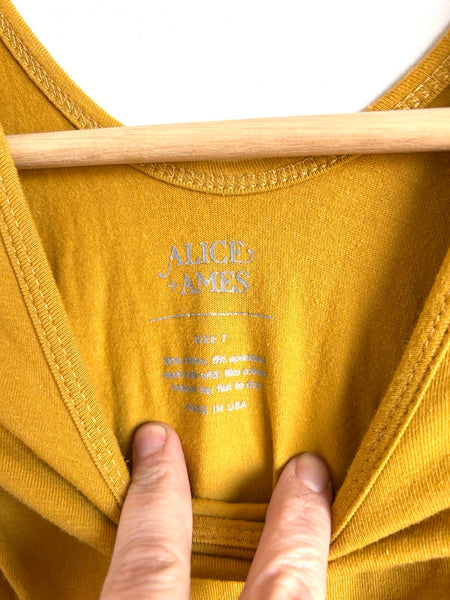 Alice and Ames Yellow Long Sleeve Dress • 7-9 years