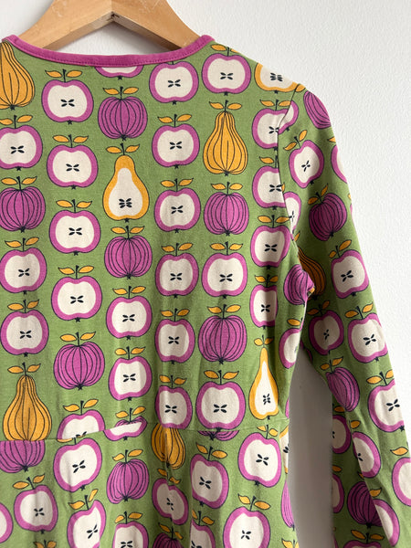 Villervalla Produce Green Long Sleeve Dress • 7-9 years (134cm)