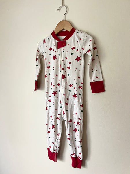 Hanna Andersson Red and Green Star Sleeper • 2 years