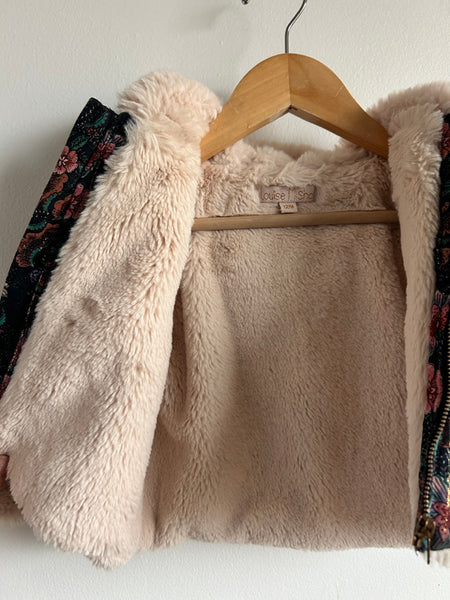 Louise Misha Blue Floral Lined Jacket • 12 months