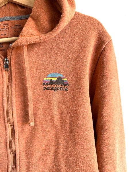 Patagonia Orange Zip Up Hoodie • Women's Large/Men's Medium