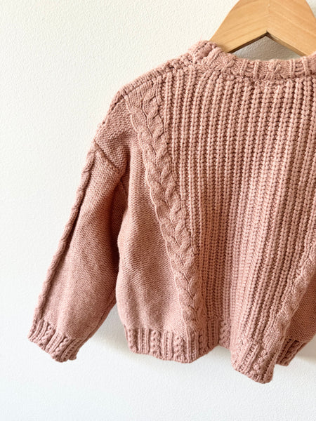 Zara Pink Knit Sweater •18-24 months