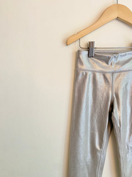 Gap Silver Metallic Leggings • Small (5-7 years)