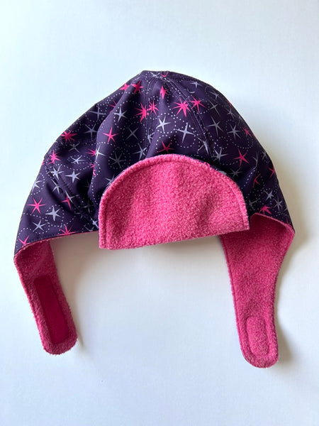 MEC Toaster Earflap Purple and Pink Fleece Lined Waterproof Winter Hat • 2-4 years (small)
