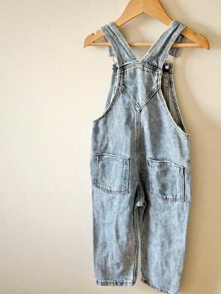 Zara Light Wash Overalls • 18-24 months