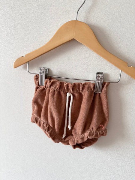Emilie et Ida Brown Terry Shorties • 6-12 months