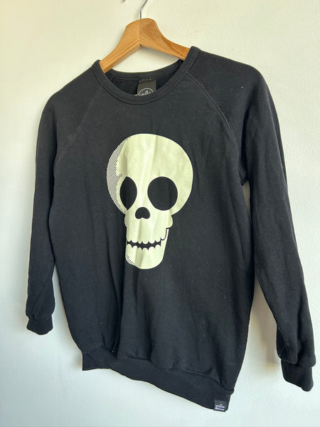Whistle and Flute Glow in the Dark Skull Sweatshirt • 10-12 years