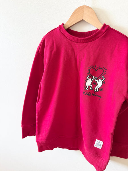 Keith Haring Red Sweatshirt • 6-7 years