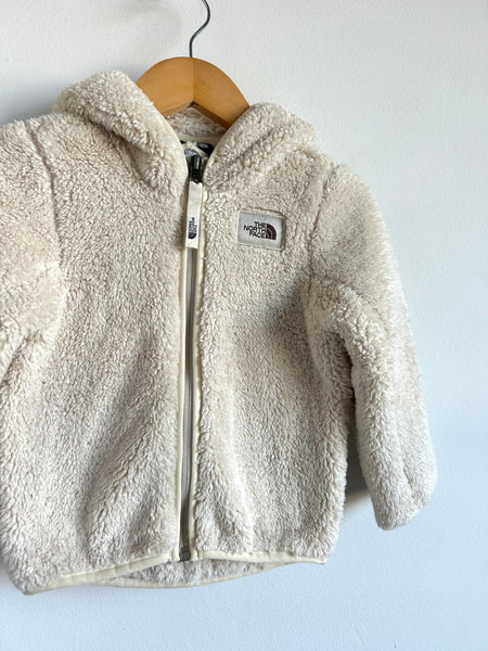 NEW The North Face White Fuzzy Ear Hooded Zip Up "Campshire" • 18-24 months