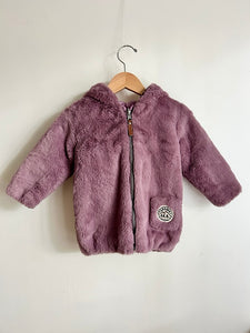 Souris Mini Fuzzy Reversible Purple Jacket • 2-3 years