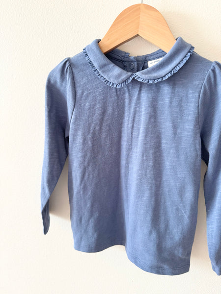 Kite Blue Collared Long Sleeve Shirt • 1-3 years