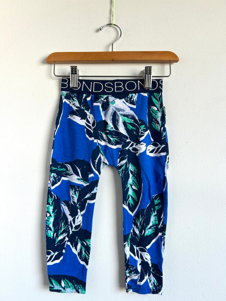Bonds White Navy Print Pants • 18-24 months