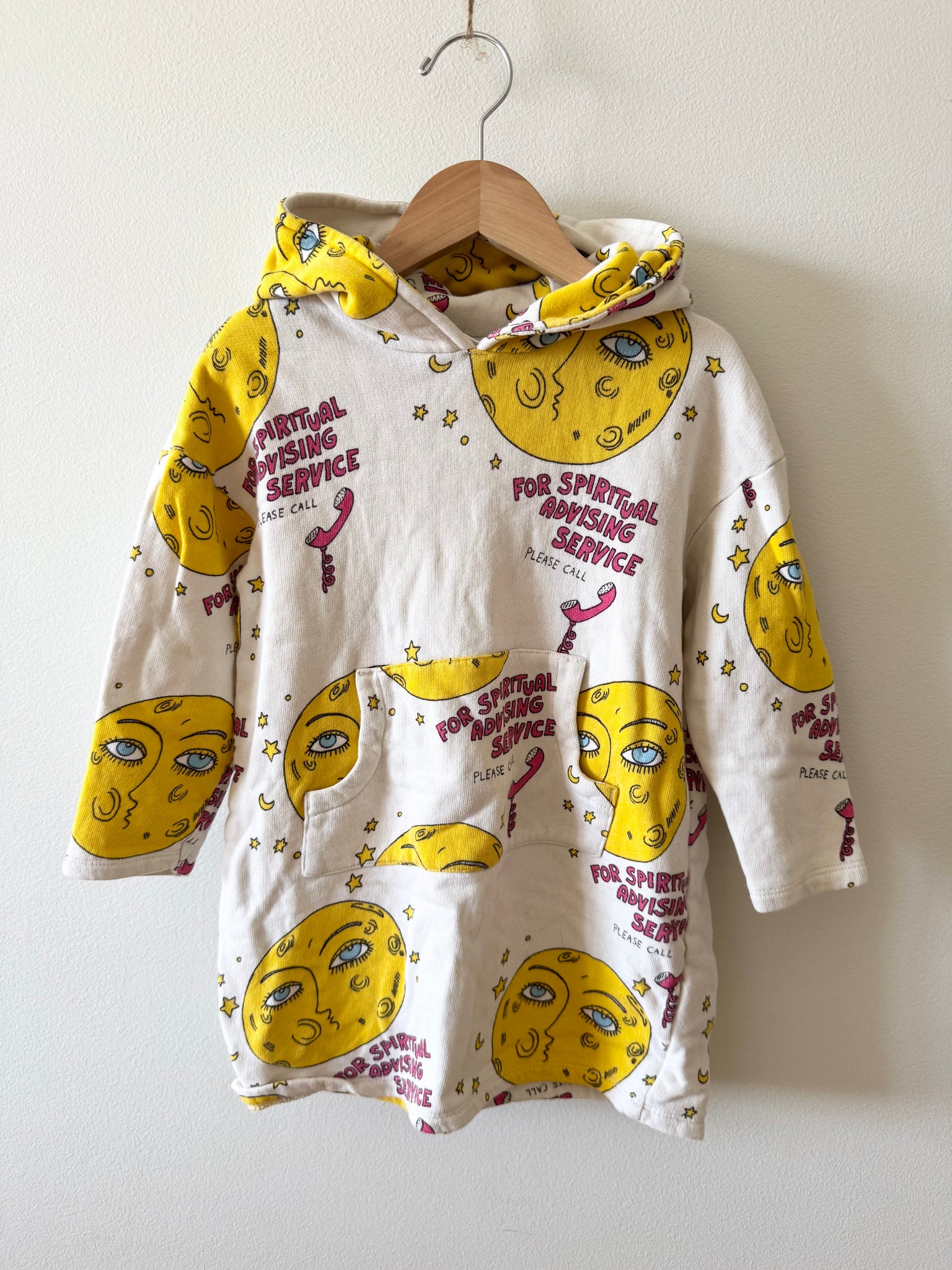 Mini Rodini Moon Hoodie Dress • 3-5 years (104-110cm)