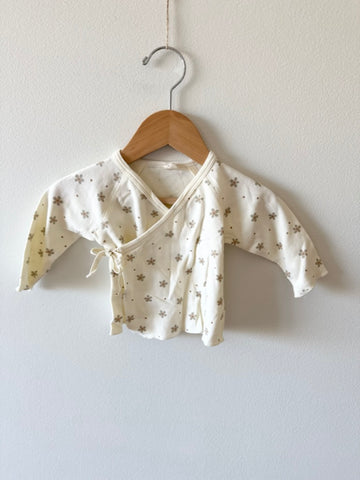 Quincy Mae Kimono Style Cotton Top • 0-3 months