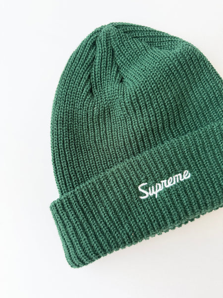 NEW Supreme Knit Green Beanie • 4-12+ years