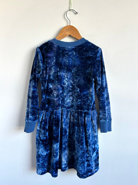 Minti Melbourne Blue Velour Dress • 4-5 years
