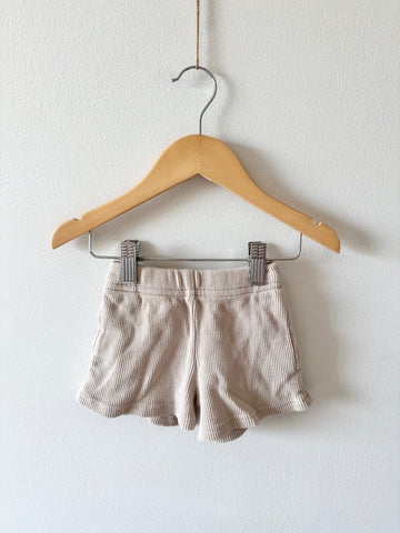 Tiny Button Apparel Cream Waffle Shorts • 1-2 years