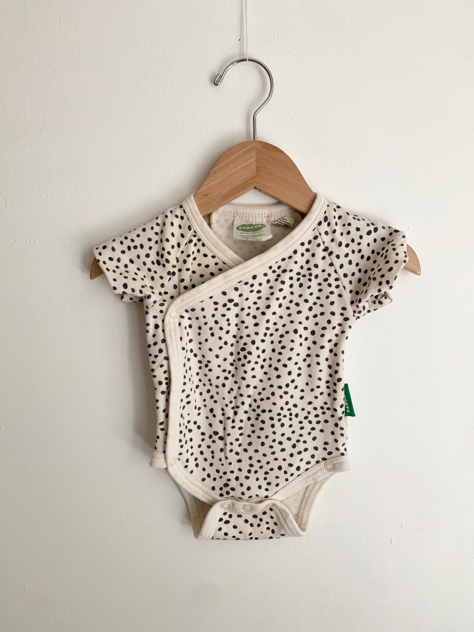 Parade Organics White Polka Dot Bodysuit • 0-3 months