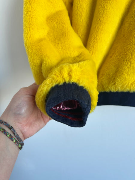 Marc Jacobs Reversible Fuzzy Yellow/Metallic Bomber Jacket • 8-11 years