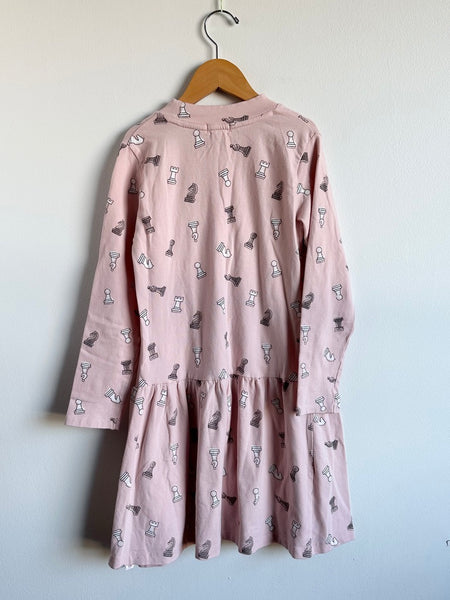Miles the Label Pink Chesspiece Long Sleeve Dress • 7-8 years