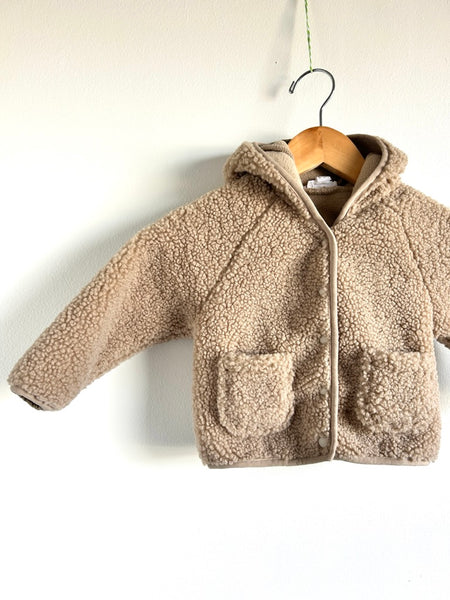 Jamie Kay Tatum Sherpa Hoodie with Ears Button Up Sweater • 6-12 months