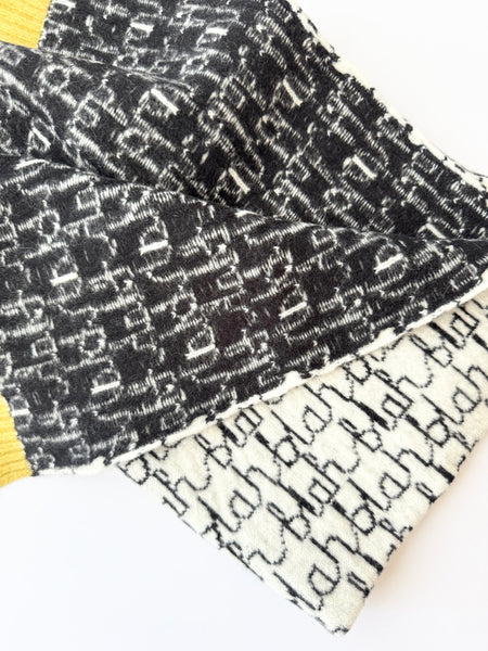 NEW Donna Wilson Blah Blah Blah Wool Blanket