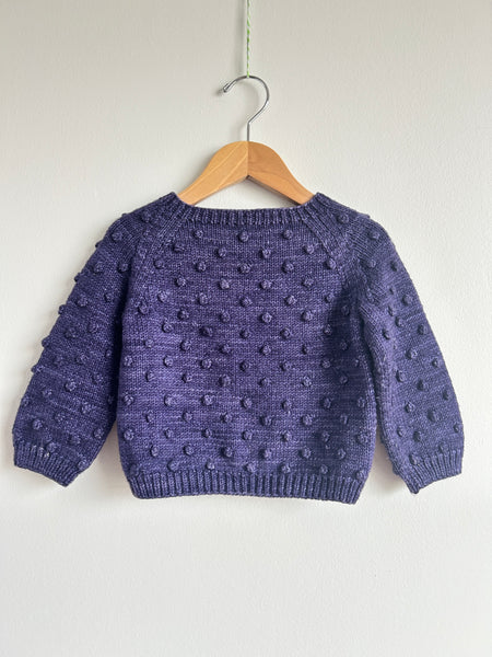 Misha and Puff Purple Popcorn Sweater • 12-18 months