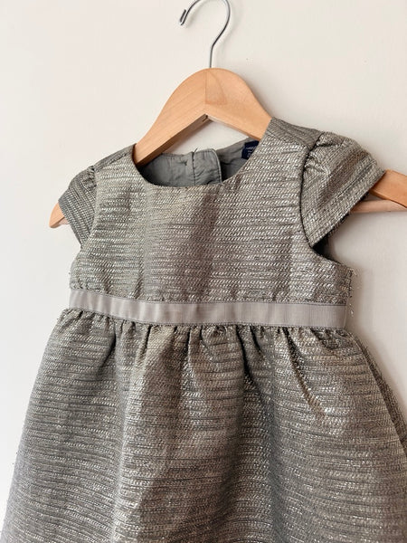 Gap Silver Shimmery Party Dress • 2-3 years *
