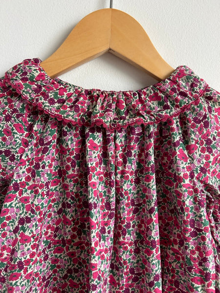 Jacadi Liberty of London Floral Ruffle Blouse • 3-4 years